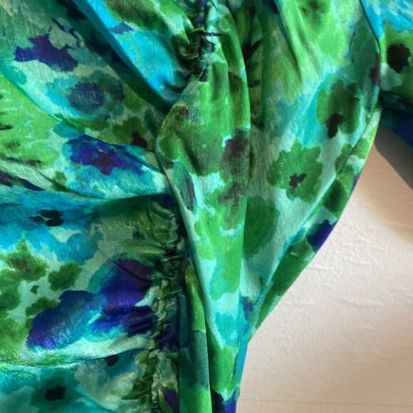 Zara Midi Floral Runched Dress - Picture 4 of 4